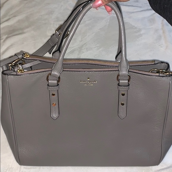 Kate Spade Charcoal Grey Handbag w/ Shoulder Strap - Picture 4 of 4